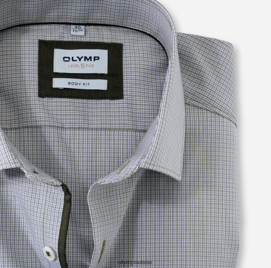 coupe corporelle niveau cinq, chemise d\'affaires, kent moderne, vert lime OLYMP vêtements VVP4DB824