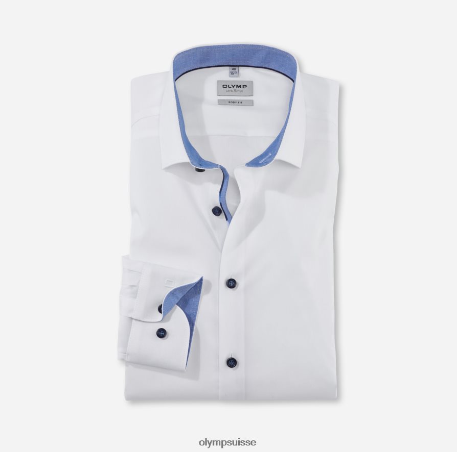 coupe corporelle niveau cinq, chemise d'affaires, manches longues extra longues, kent moderne, blanc OLYMP vêtements VVP4DB898