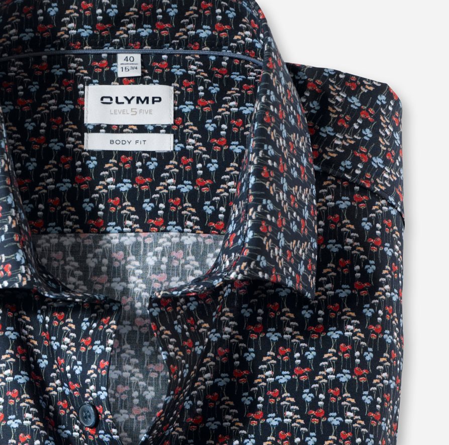 coupe corporelle niveau cinq, chemise d\'affaires, manches longues extra longues, kent moderne, rouge OLYMP vêtements VVP4DB892