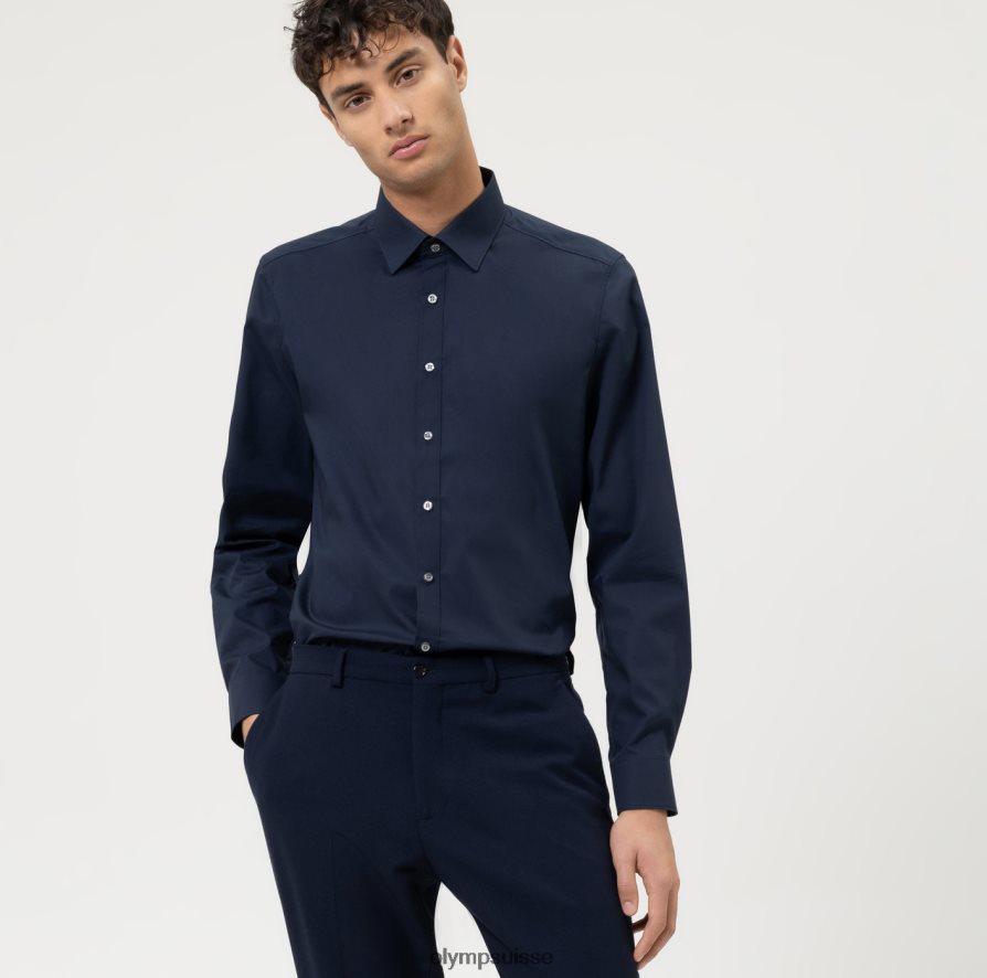 coupe corporelle niveau cinq, chemise d'affaires, manches longues extra longues, new york kent, marine OLYMP vêtements VVP4DB913