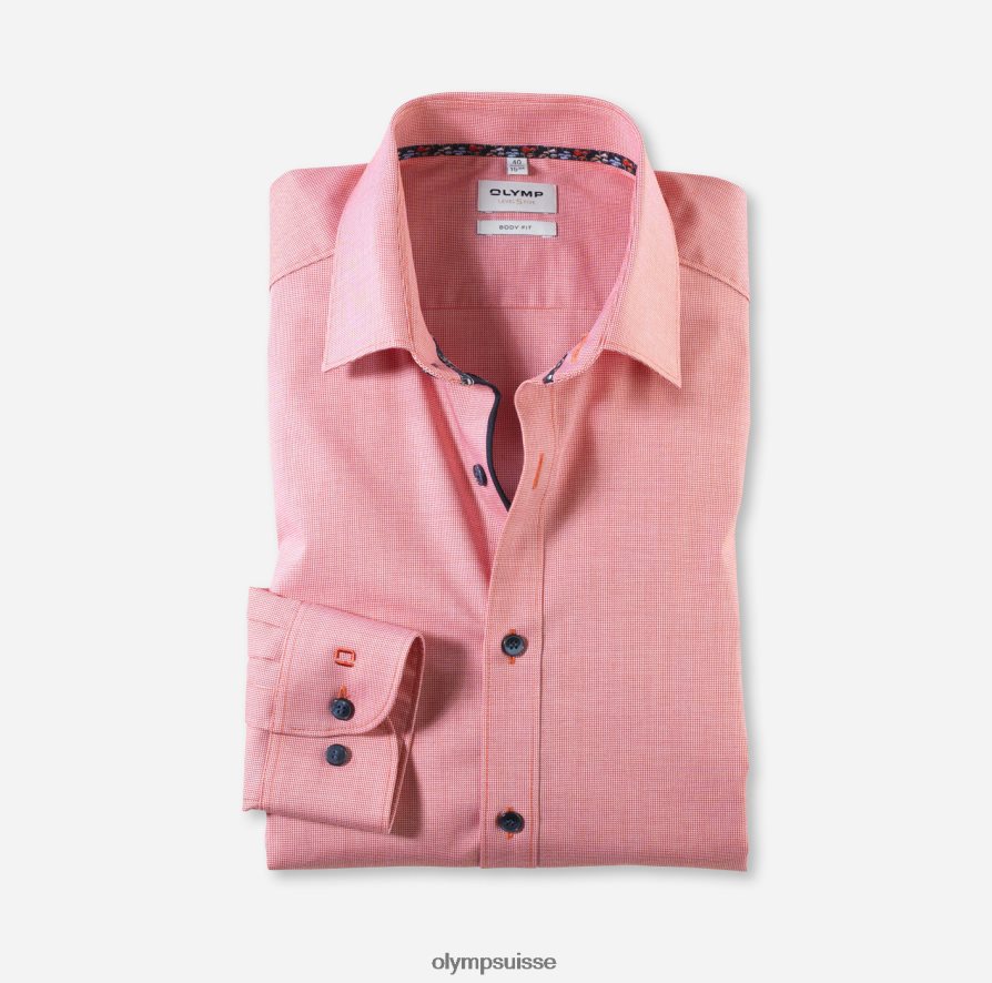 coupe corporelle niveau cinq, chemise d'affaires, manches longues extra longues, new york kent, rouge OLYMP vêtements VVP4DB908