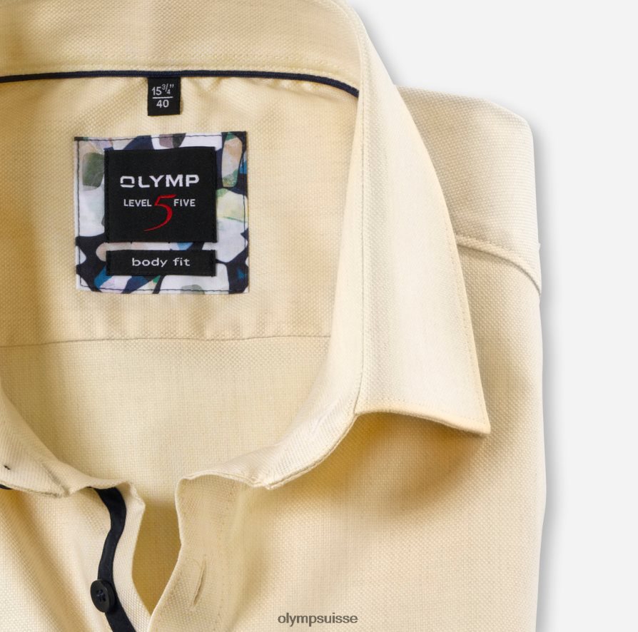 coupe corporelle niveau cinq, chemise d\'affaires, new york kent, jaune OLYMP vêtements VVP4DB826