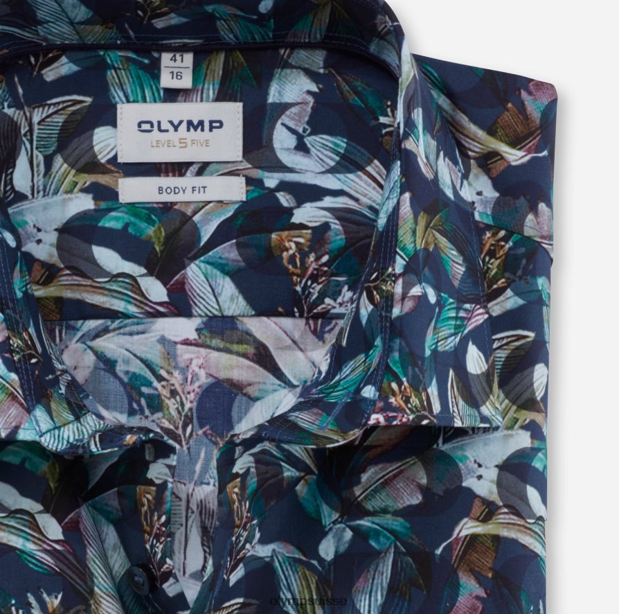 coupe corporelle niveau cinq, chemise d\'affaires, new york kent, marine OLYMP vêtements VVP4DB374