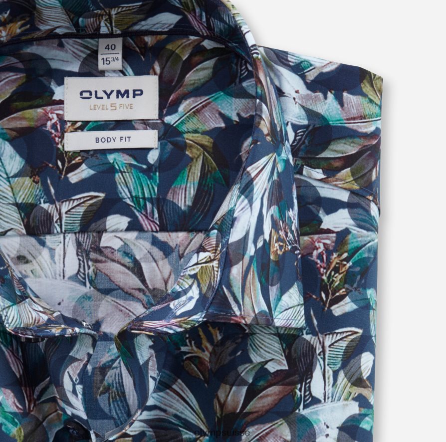 coupe corporelle niveau cinq, chemise d\'affaires, new york kent, marine OLYMP vêtements VVP4DB639