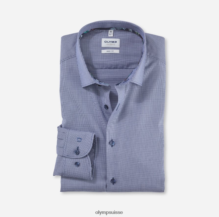 coupe corporelle niveau cinq, chemise d'affaires, new york kent, marine OLYMP vêtements VVP4DB777