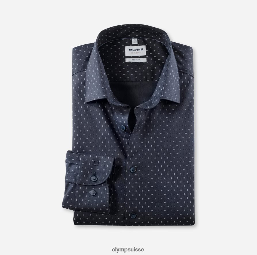 coupe corporelle niveau cinq, chemise d'affaires, new york kent, marine OLYMP vêtements VVP4DB796