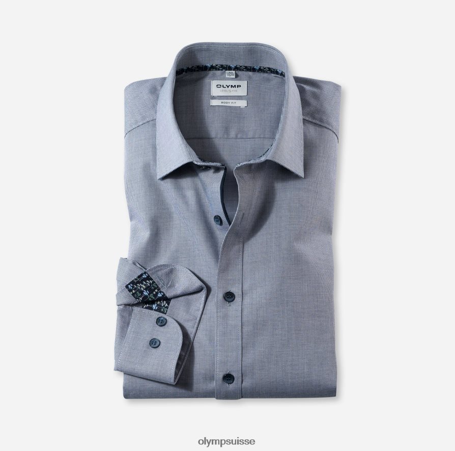 coupe corporelle niveau cinq, chemise d'affaires, new york kent, marine OLYMP vêtements VVP4DB810