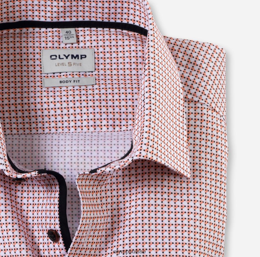 coupe corporelle niveau cinq, chemise d\'affaires, new york kent, orange OLYMP vêtements VVP4DB603