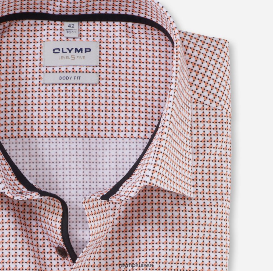 coupe corporelle niveau cinq, chemise d\'affaires, new york kent, orange OLYMP vêtements VVP4DB637
