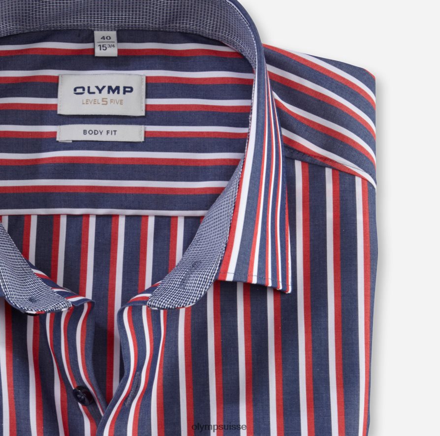 coupe corporelle niveau cinq, chemise d\'affaires, new york kent, rouge OLYMP vêtements VVP4DB661