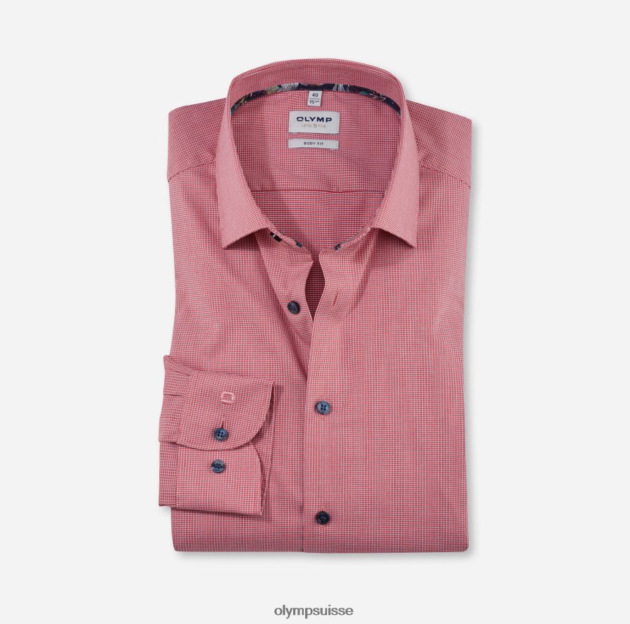 coupe corporelle niveau cinq, chemise d'affaires, new york kent, rouge OLYMP vêtements VVP4DB715