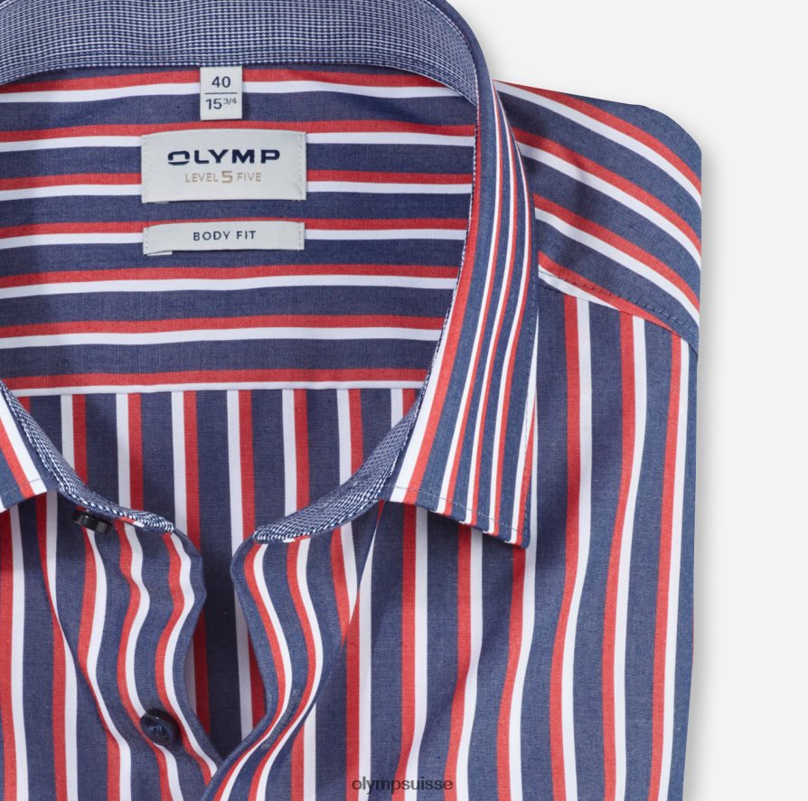 coupe corporelle niveau cinq, chemise d\'affaires, new york kent, rouge OLYMP vêtements VVP4DB787
