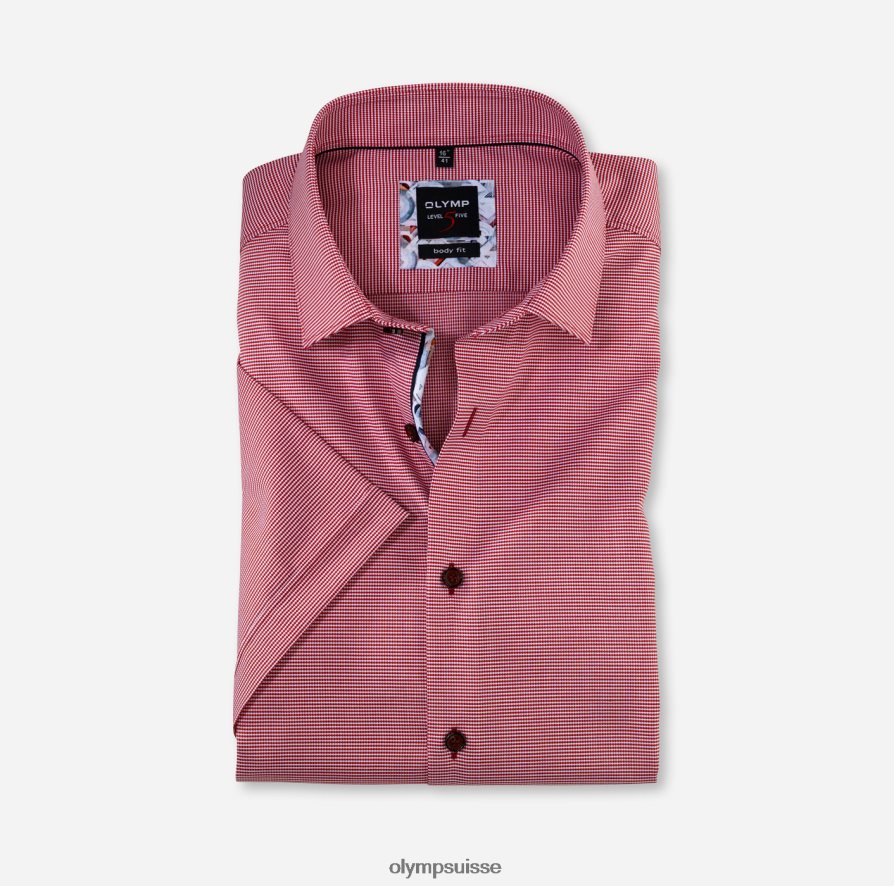 coupe corporelle niveau cinq, chemise d'affaires, new york kent, rouge brique OLYMP vêtements VVP4DB827