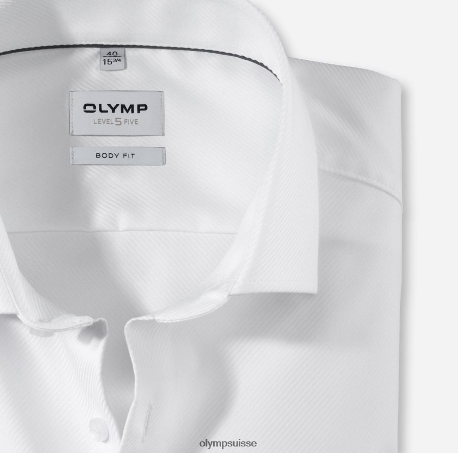 coupe corporelle niveau cinq, chemise d\'affaires, royal kent, blanc OLYMP vêtements VVP4DB426