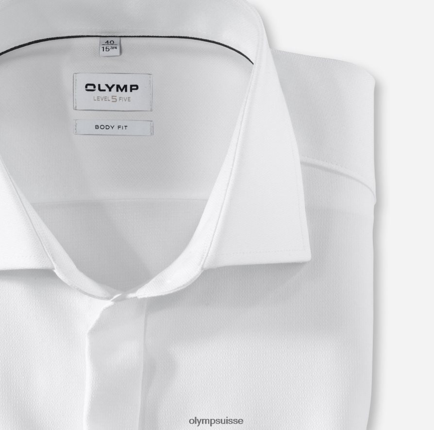 coupe corporelle niveau cinq, chemise d\'affaires, royal kent, blanc OLYMP vêtements VVP4DB432