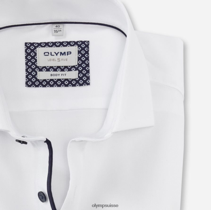 coupe corporelle niveau cinq, chemise d\'affaires, royal kent, blanc OLYMP vêtements VVP4DB477