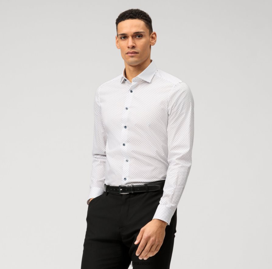 coupe corporelle niveau cinq, chemise d'affaires, royal kent, blanc OLYMP vêtements VVP4DB686