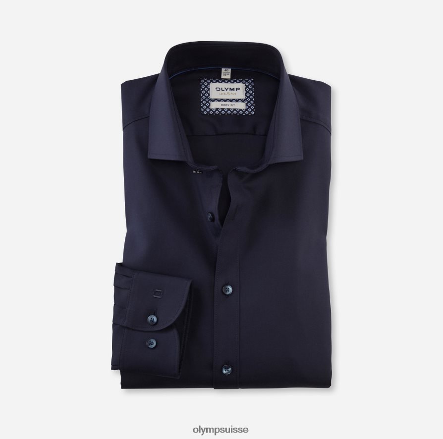 coupe corporelle niveau cinq, chemise d'affaires, royal kent, bleu nuit OLYMP vêtements VVP4DB510