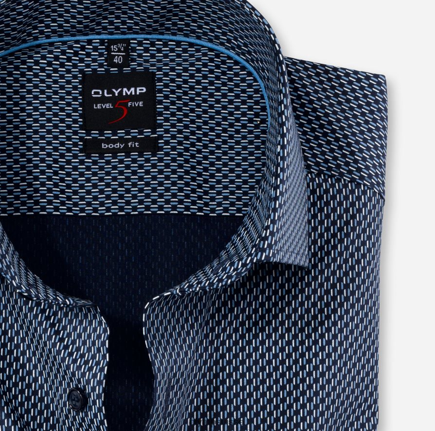 coupe corporelle niveau cinq, chemise d\'affaires, royal kent, marine OLYMP vêtements VVP4DB813