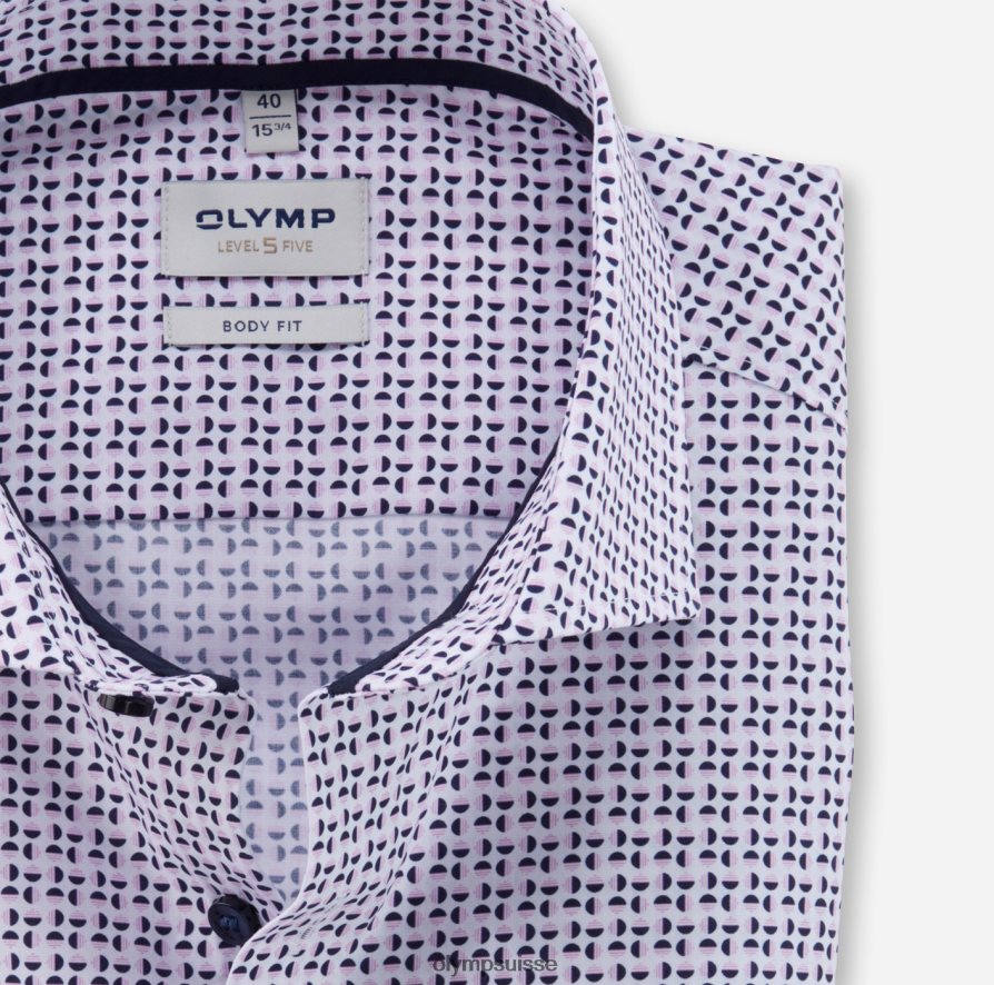 coupe corporelle niveau cinq, chemise d\'affaires, royal kent, rose OLYMP vêtements VVP4DB516