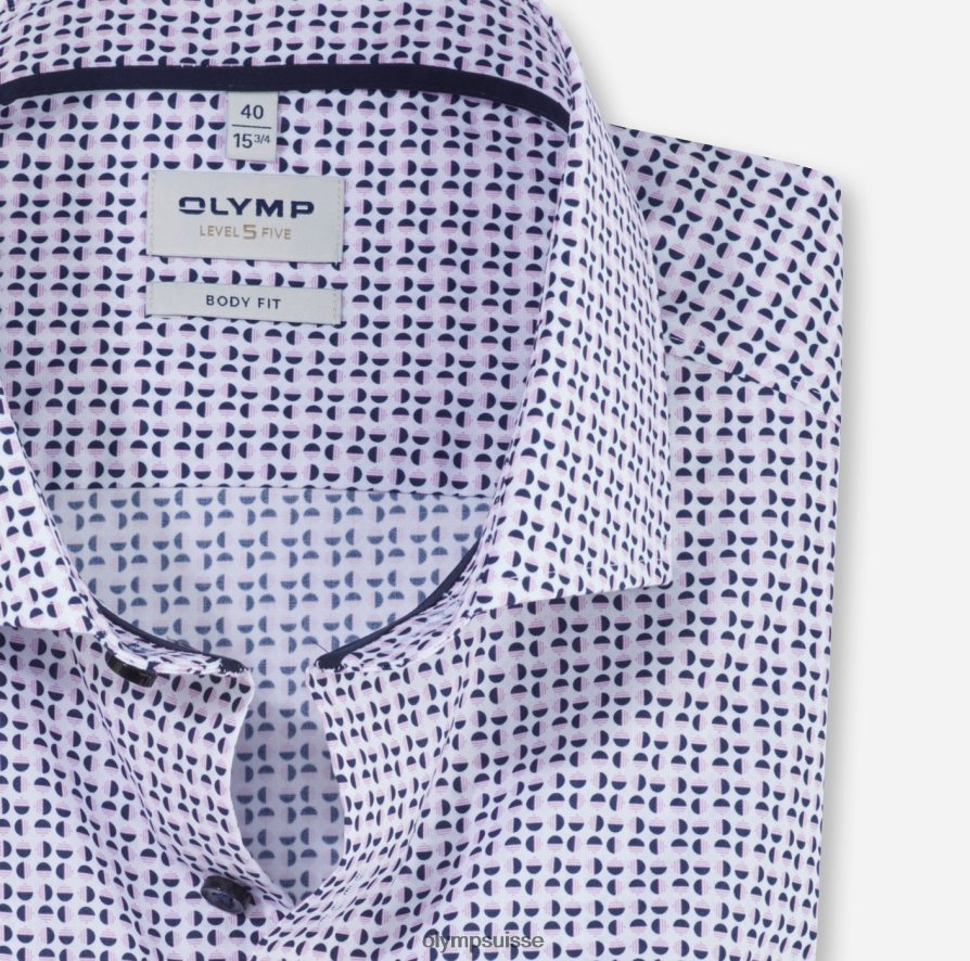 coupe corporelle niveau cinq, chemise d\'affaires, royal kent, rose OLYMP vêtements VVP4DB635