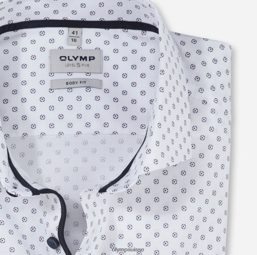 coupe corporelle niveau cinq, chemise d\'affaires, royal kent, rouge OLYMP vêtements VVP4DB524