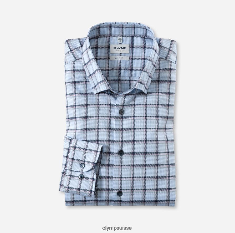 level five body fit, chemise business, sous boutonnée, bleu OLYMP vêtements VVP4DB750