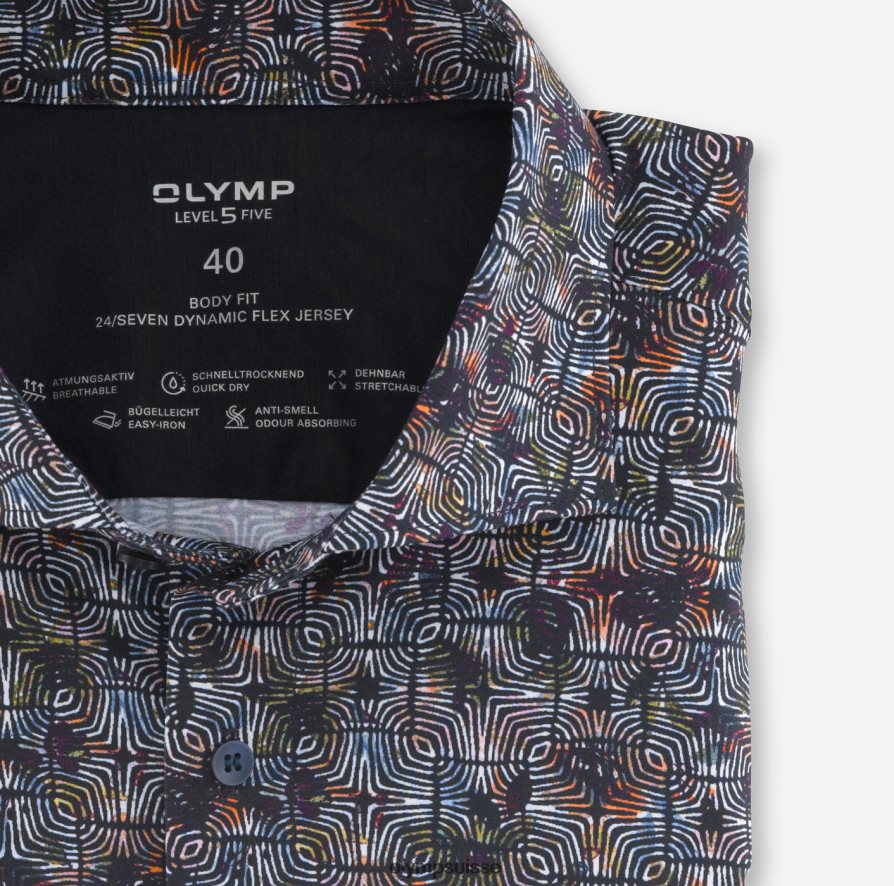 niveau cinq 24/7 body fit, chemise business, kent, grenat OLYMP vêtements VVP4DB820