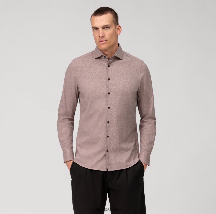 niveau cinq 24/7 body fit, chemise business, kent, marron rougeâtre OLYMP vêtements VVP4DB499