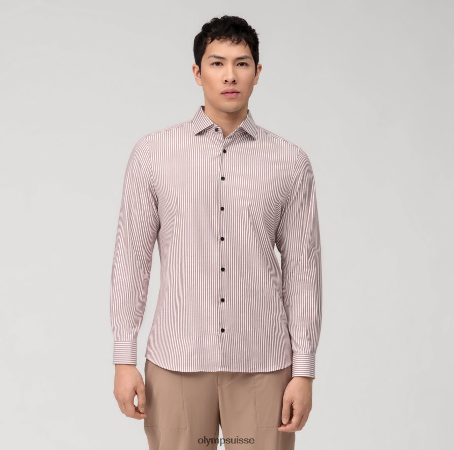 niveau cinq 24/7 body fit, chemise business, kent, marron rougeâtre OLYMP vêtements VVP4DB565