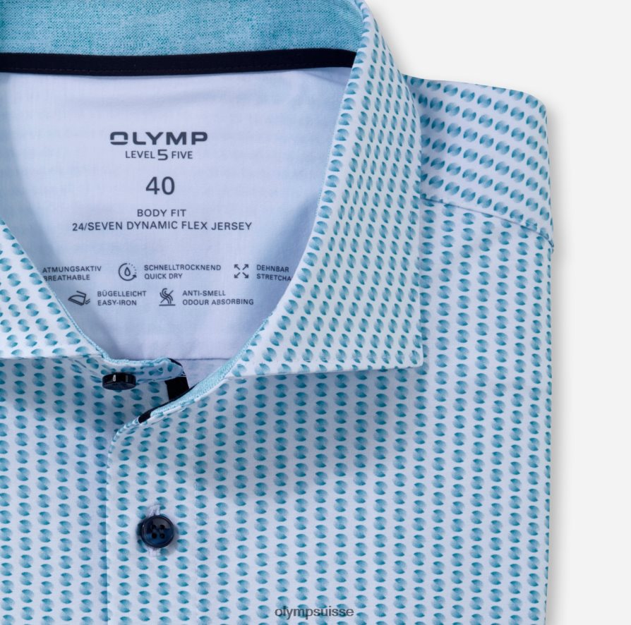 niveau cinq 24/7 body fit, chemise business, kent, émeraude OLYMP vêtements VVP4DB608