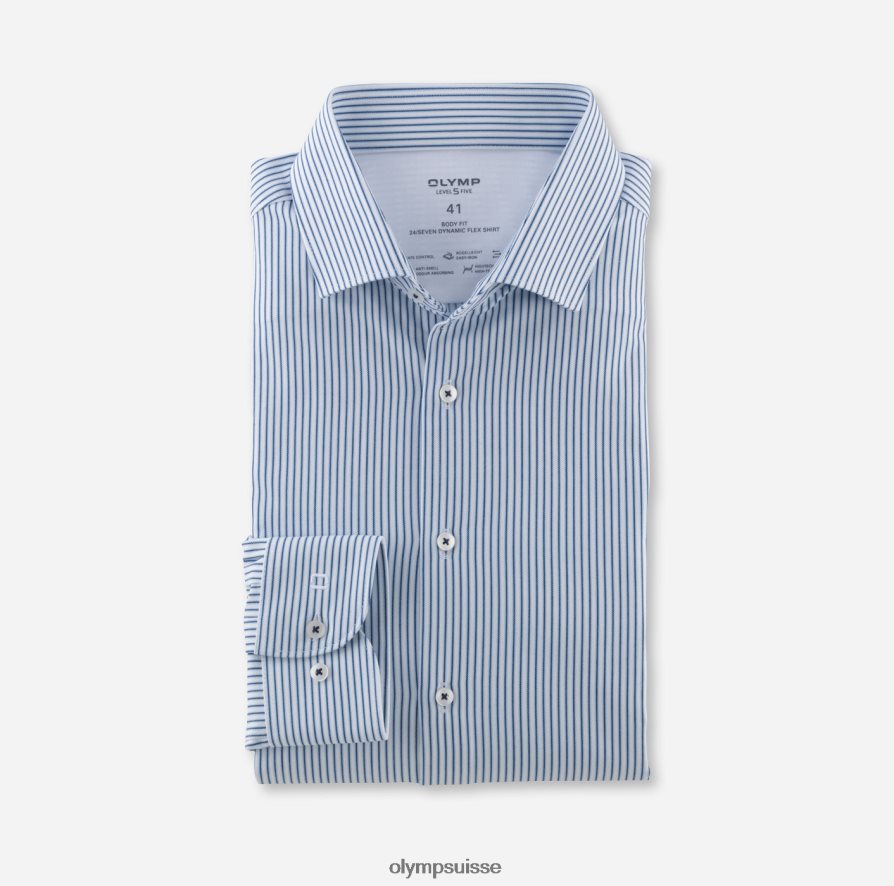 niveau cinq 24/7 body fit, chemise business, kent moderne, bleu OLYMP vêtements VVP4DB548