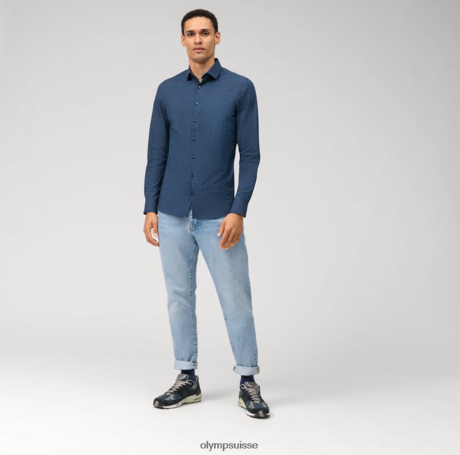 niveau cinq 24/7 body fit, chemise business, kent moderne, bleu OLYMP vêtements VVP4DB734