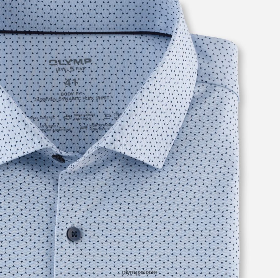 niveau cinq 24/7 body fit, chemise business, kent moderne, bleu OLYMP vêtements VVP4DB740
