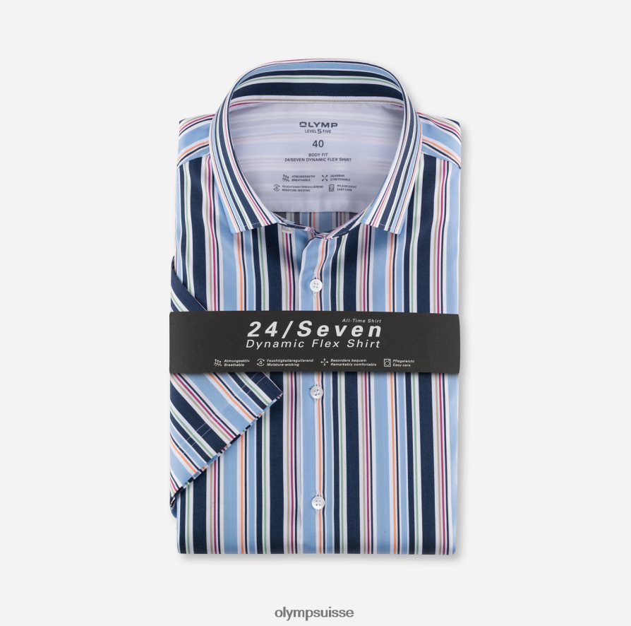 niveau cinq 24/7 body fit, chemise business, kent moderne, bleu OLYMP vêtements VVP4DB825
