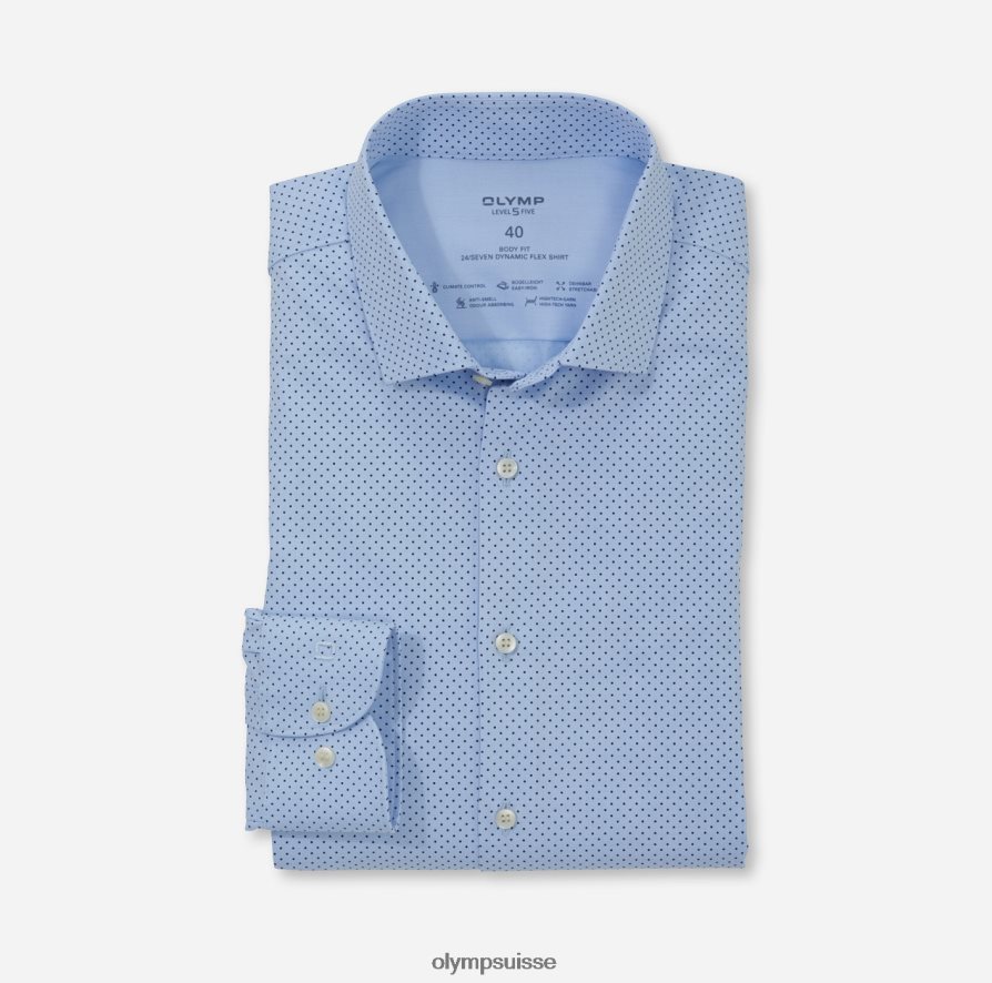 niveau cinq 24/7 body fit, chemise business, kent moderne, bleu OLYMP vêtements VVP4DB832