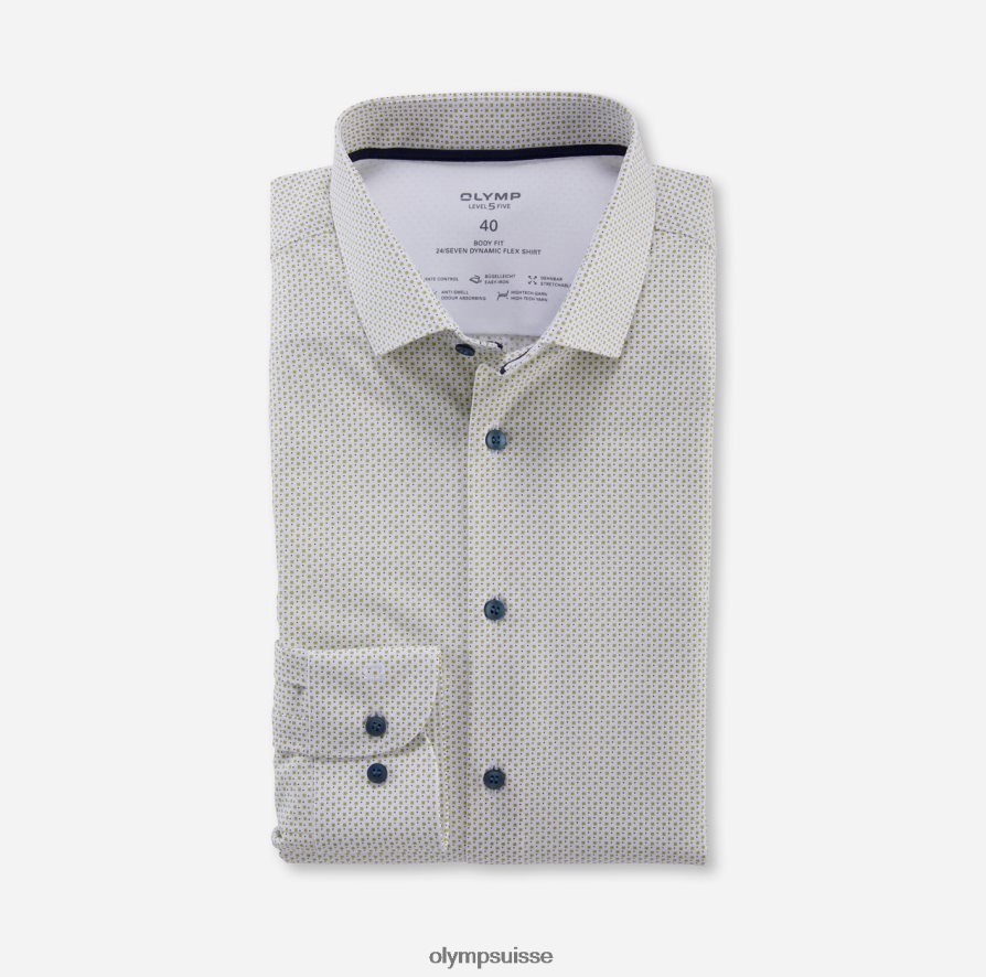 niveau cinq 24/7 body fit, chemise business, kent moderne, citron vert OLYMP vêtements VVP4DB546