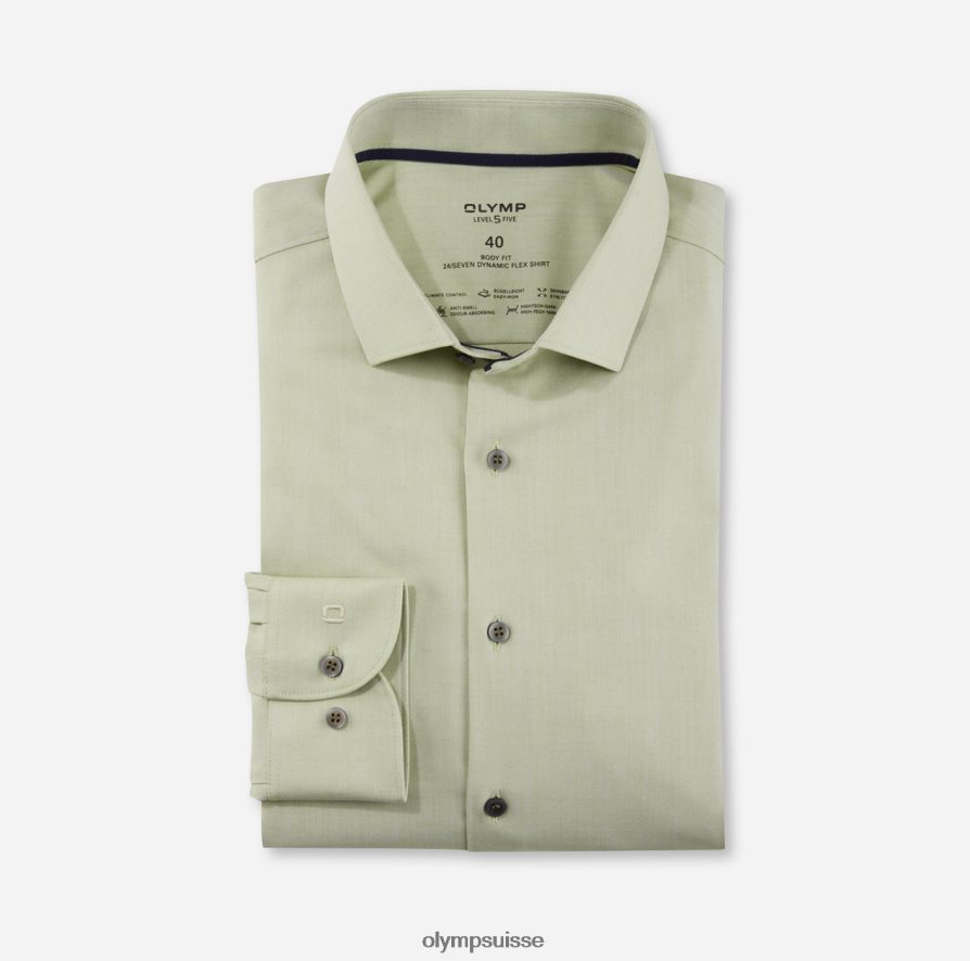 niveau cinq 24/7 body fit, chemise business, kent moderne, citron vert OLYMP vêtements VVP4DB630