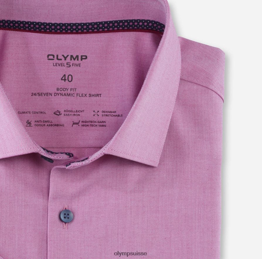 niveau cinq 24/7 body fit, chemise business, kent moderne, fuchsia OLYMP vêtements VVP4DB666