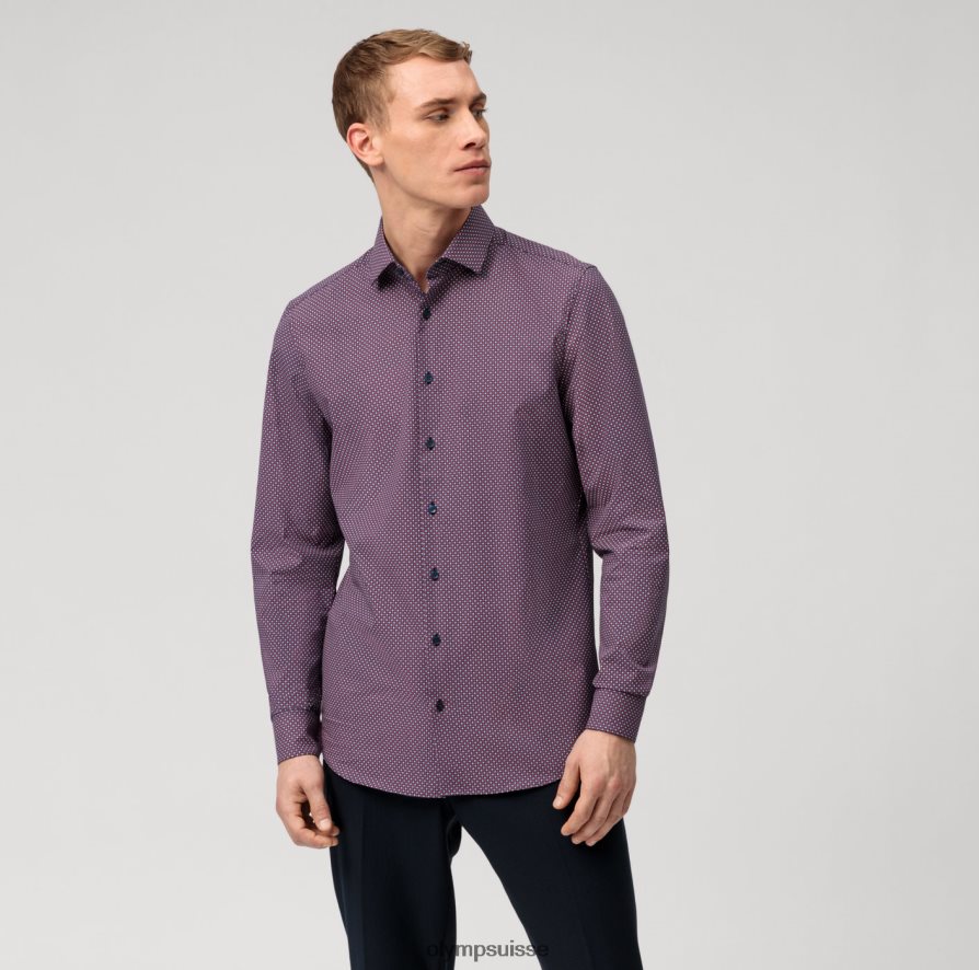 niveau cinq 24/7 body fit, chemise business, kent moderne, rouge OLYMP vêtements VVP4DB492