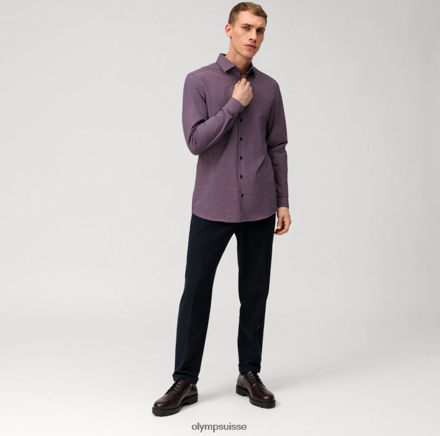 niveau cinq 24/7 body fit, chemise business, kent moderne, rouge OLYMP vêtements VVP4DB492