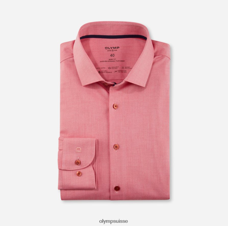 niveau cinq 24/7 body fit, chemise business, kent moderne, rouge OLYMP vêtements VVP4DB563