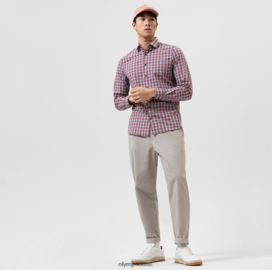 niveau cinq 24/7 body fit, chemise business, kent moderne, rouge OLYMP vêtements VVP4DB648