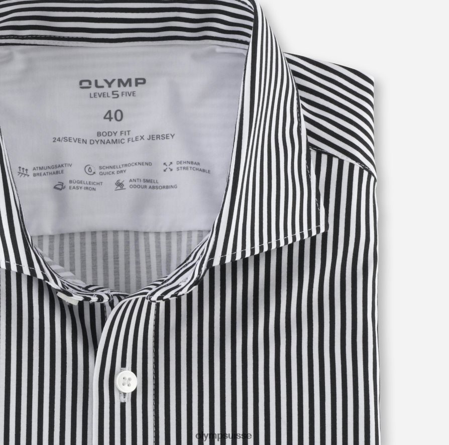 niveau cinq 24/7 body fit, chemise business, kent, noir OLYMP vêtements VVP4DB508