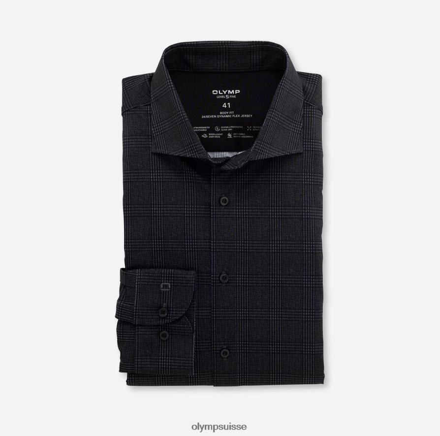 niveau cinq 24/7 body fit, chemise business, kent, noir OLYMP vêtements VVP4DB789