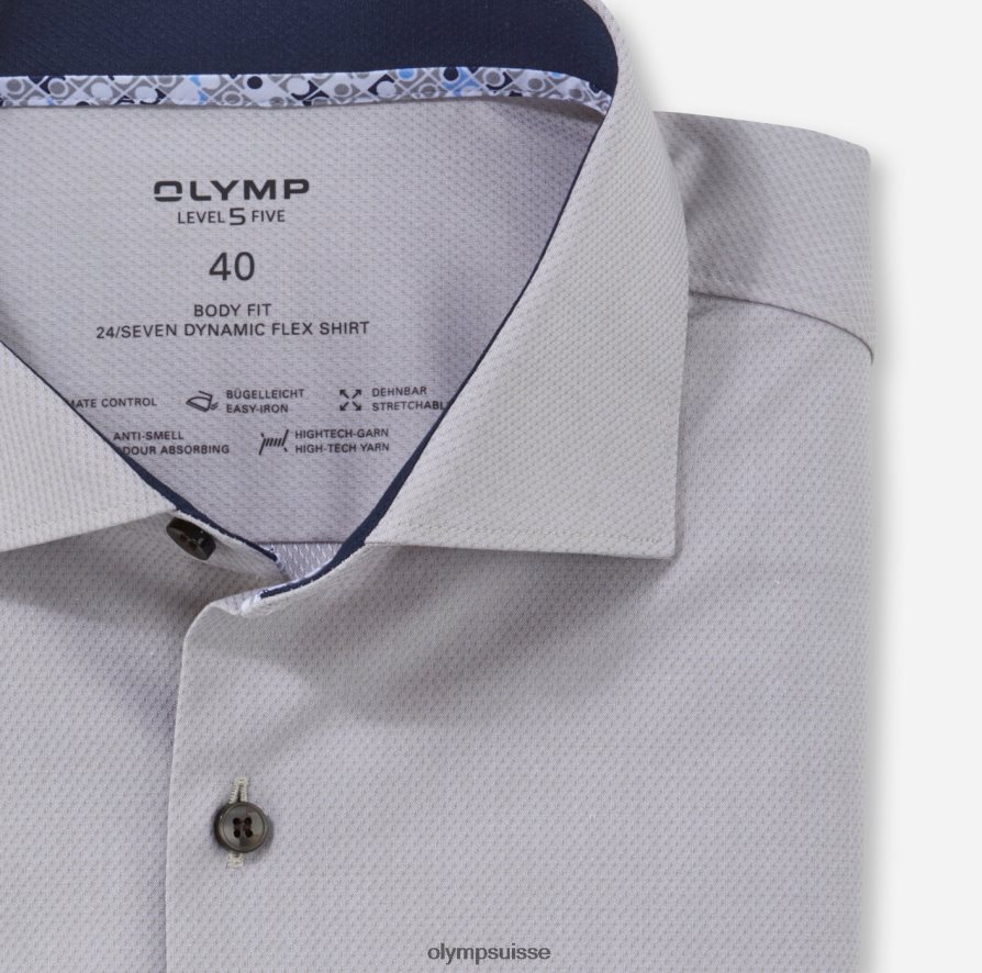 niveau cinq 24/7 body fit, chemise business, kent, taupe OLYMP vêtements VVP4DB624