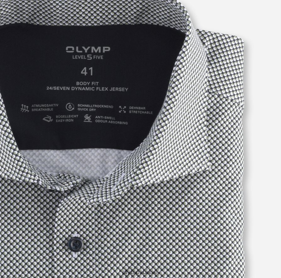 niveau cinq 24/7 body fit, chemise business, kent, vert lime OLYMP vêtements VVP4DB628