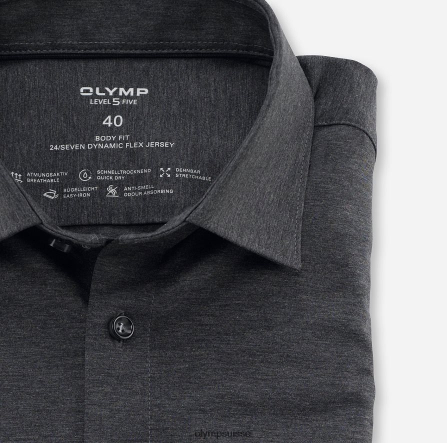 niveau cinq 24/7 body fit, chemise business, new york kent, anthracite OLYMP vêtements VVP4DB400