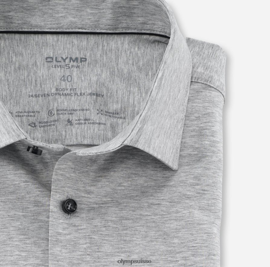 niveau cinq 24/7 body fit, chemise business, new york kent, gris argenté OLYMP vêtements VVP4DB413