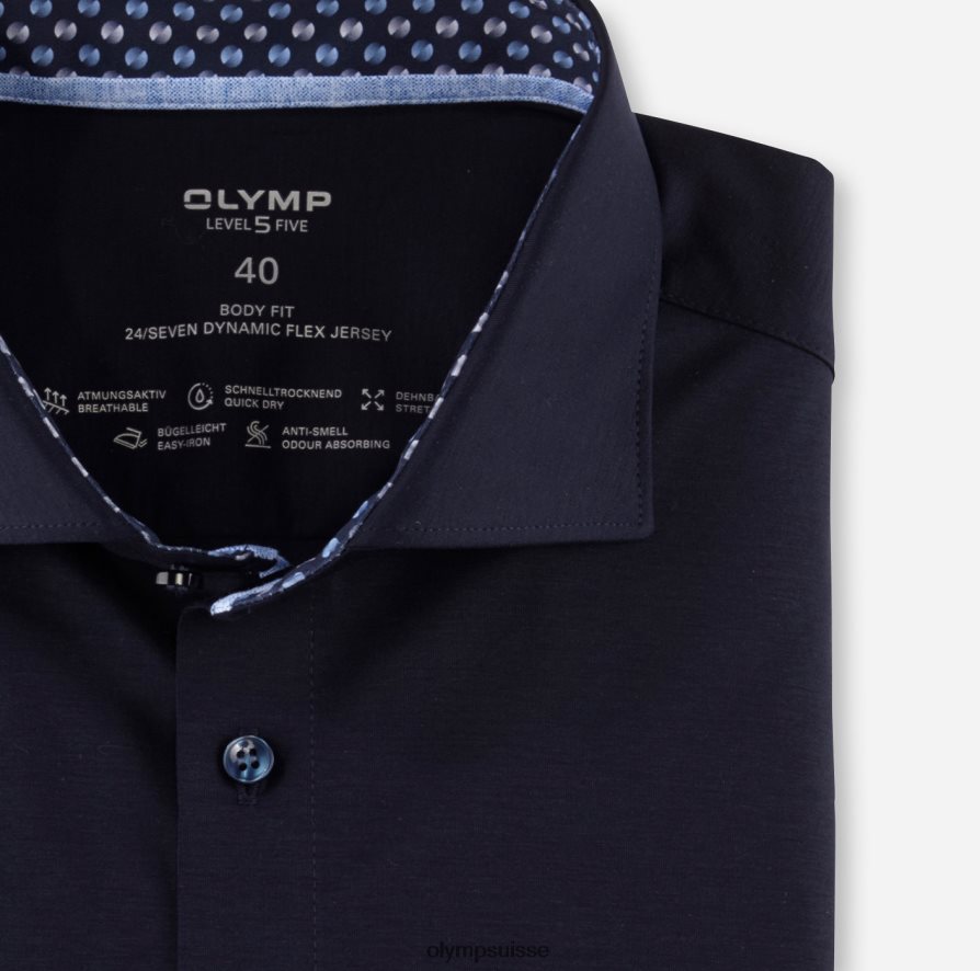 niveau cinq 24/7 body fit, chemise d\'affaires, kent, marine OLYMP vêtements VVP4DB519